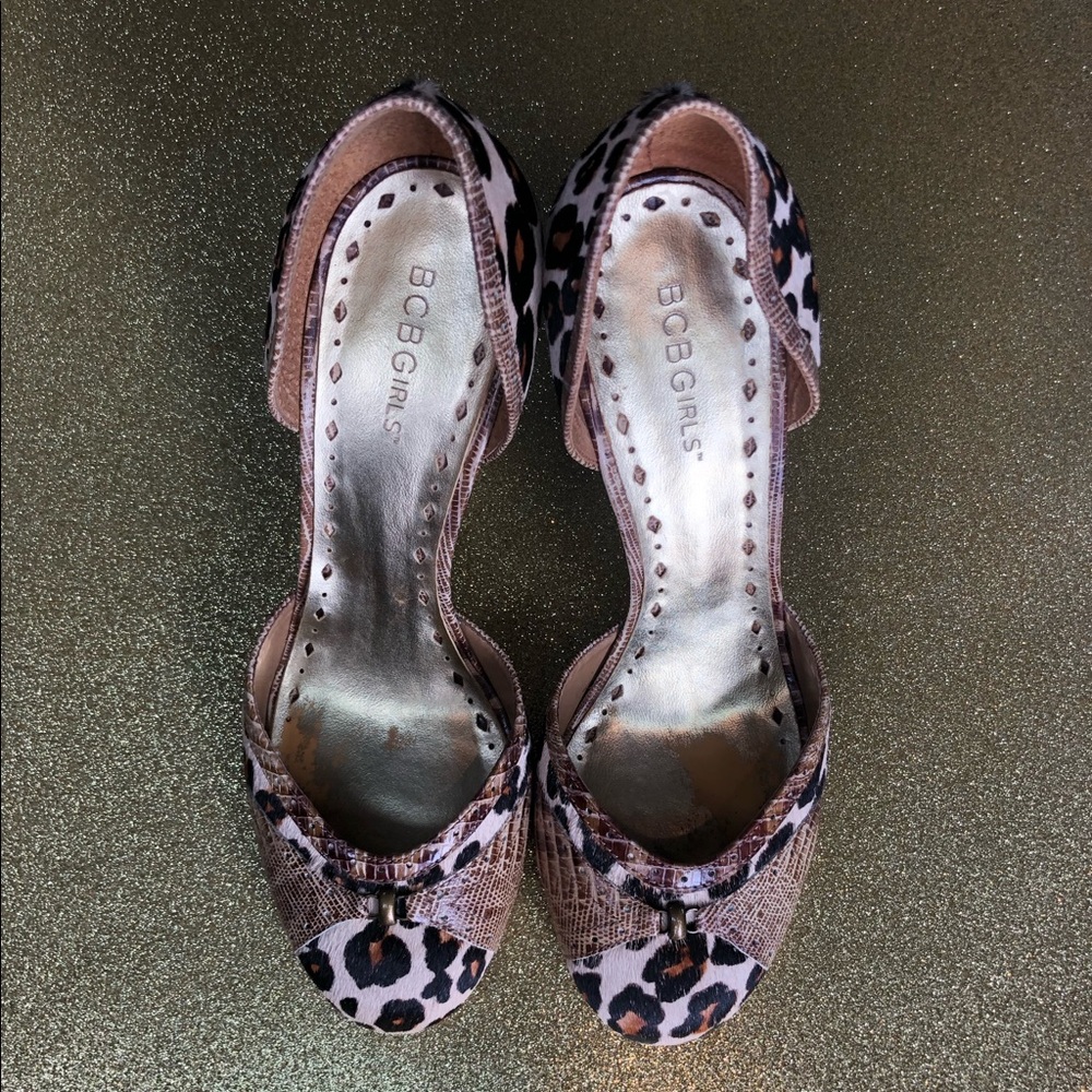 Leopard Pony hair heels - Picture 2 of 6